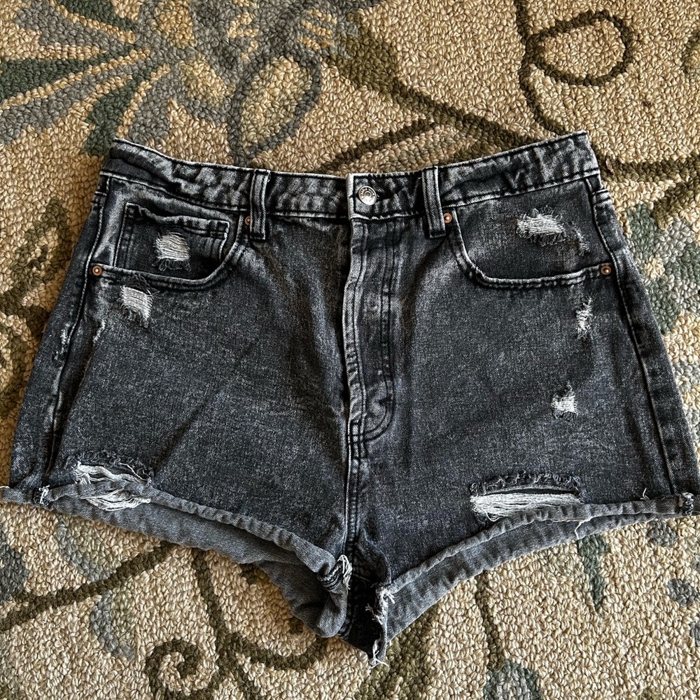 Wild Fable Black Distressed Jean Shorts Size 14